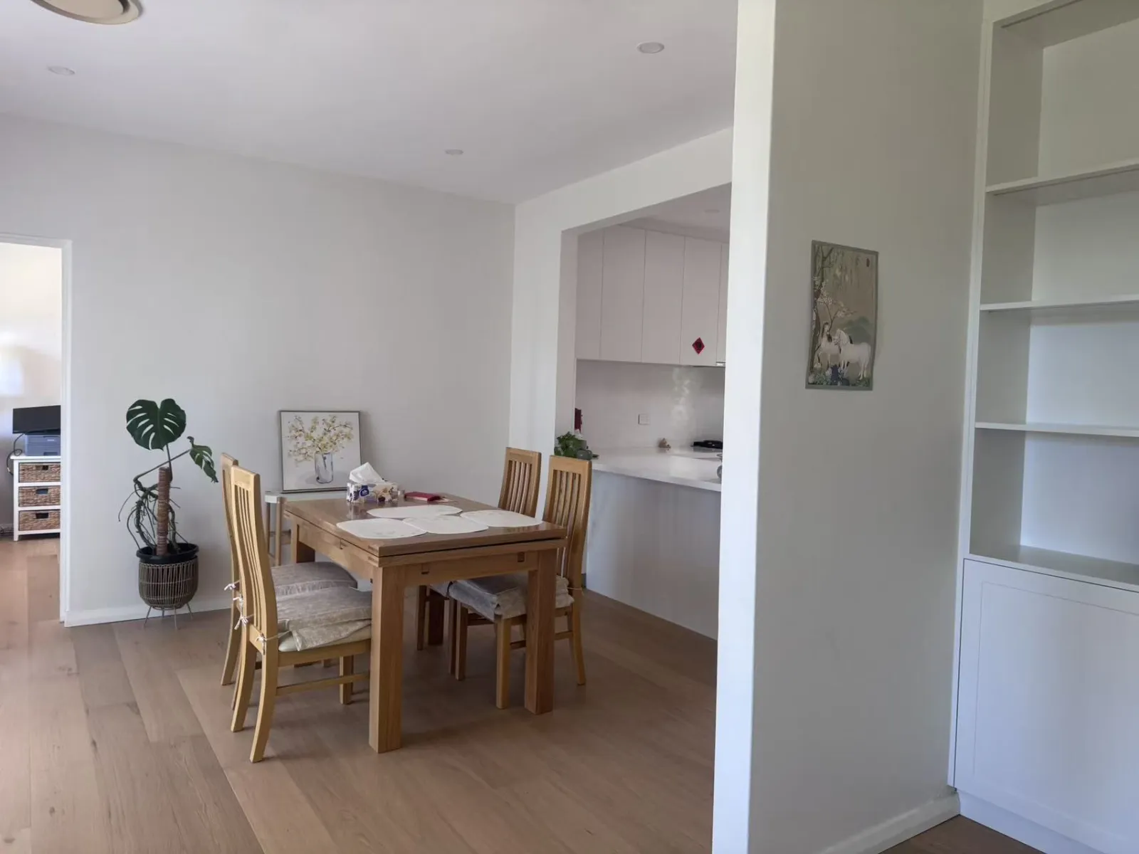 Completed dining area and storage in the Turramurra renovation