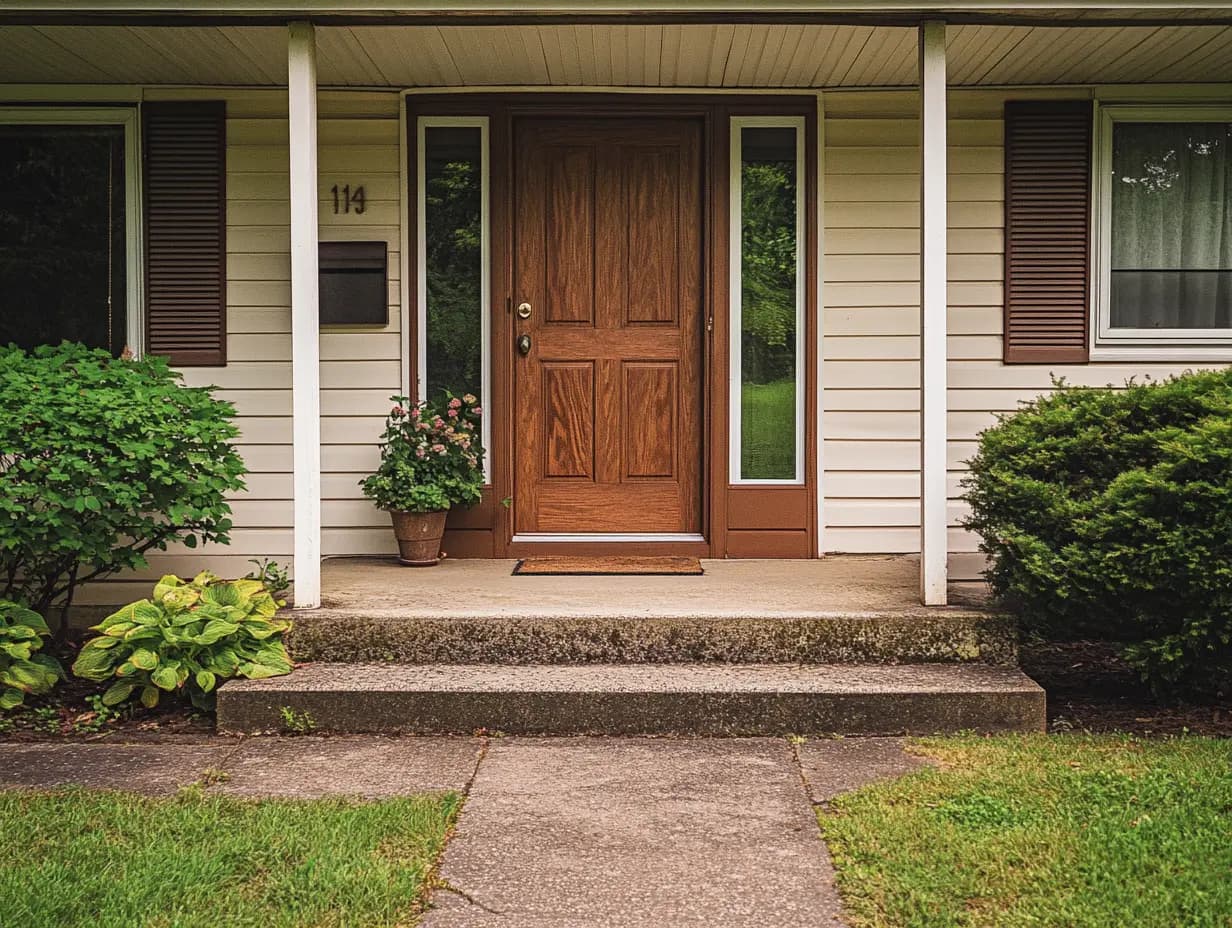 Plain entrance before renovation