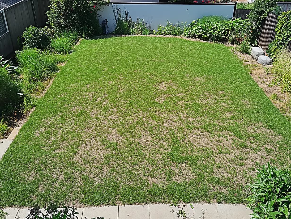 Lush green lawn after professional installation